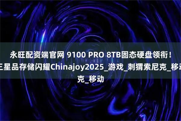 永旺配资端官网 9100 PRO 8TB固态硬盘领衔！三星品存储闪耀Chinajoy2025_游戏_刺猬索尼克_移动